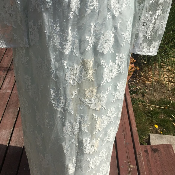 Rare Vintage Baby Blue Wedding Dress - Picture 4 of 6